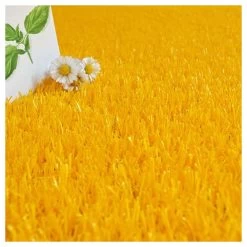 Gazon Synthétique Peps - Couleur Jaune Orangé - 20mm - 2m X 5m