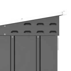 Abri à Vélos En Acier Anthracite Monopente 2,05m² + Kit D'ancrage - DURAMAX -Jardin Et Extérieur abri a velos en acier anthracite monopente 205m kit d ancrage duramax 4