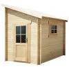 Abri Adossé 5,96m² PLUS En Bois Massif 28mm Gardy Shelter -Jardin Et Extérieur abri adosse 596m plus en bois massif 28mm gardy shelter
