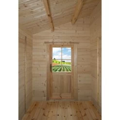 Abri Adossé 5,96m² PLUS En Bois Massif 28mm Gardy Shelter -Jardin Et Extérieur abri adosse 596m plus en bois massif 28mm gardy shelter 2