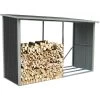 Abri Buches En Métal Anthracite 6 Stères X-metal -Jardin Et Extérieur abri buches en metal anthracite 6 steres x metal