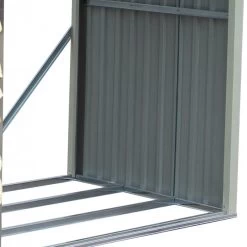 Abri Buches En Métal Anthracite 6 Stères X-metal -Jardin Et Extérieur abri buches en metal anthracite 6 steres x metal 2