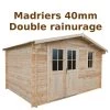 Abri De Jardin 12m² PLUS En Bois 40mm Brut Gardy Shelter -Jardin Et Extérieur abri de jardin 12m en bois 40mm brut gardy shelter