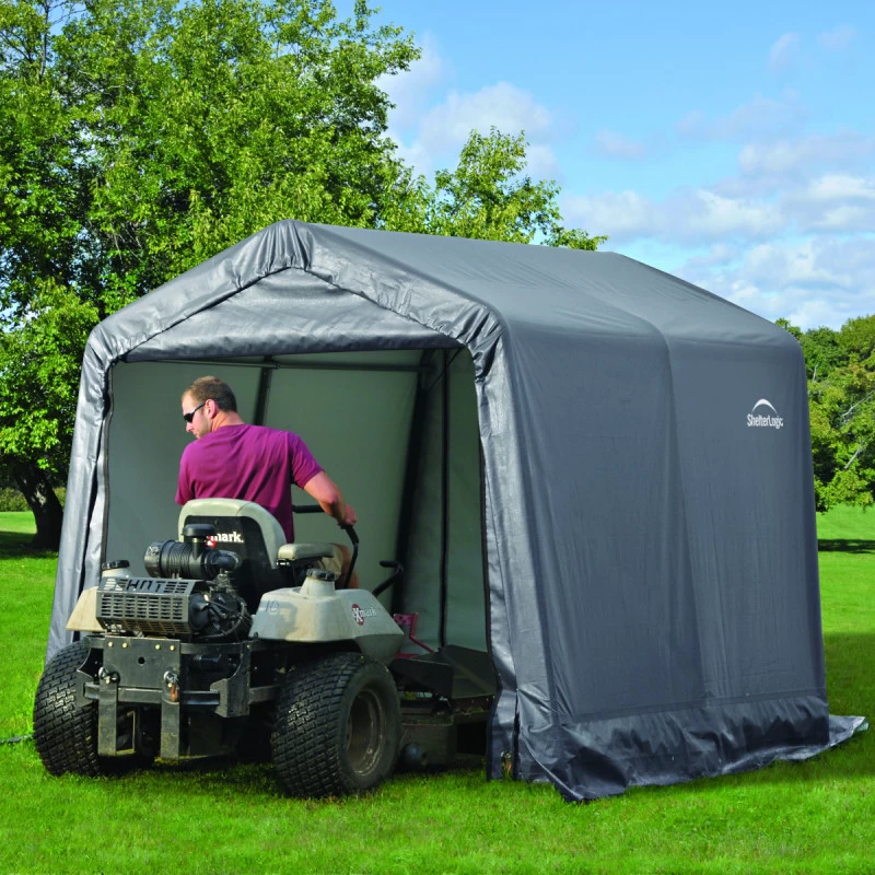 Abri De Jardin Démontable 5,76m² En Acier Et Polyéthylène Gris – Shelter Logic 3 Abri De Jardin Démontable 5,76m² En Acier Et Polyéthylène Gris – Shelter Logic