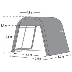 Abri De Jardin Démontable 9m² à Toit Arrondi En Acier Et Polyéthylène Gris – Shelter Logic -Jardin Et Extérieur abri de jardin demontable 9m a toit arrondi en acier et polyethylene gris shelter logic 5