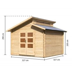 Abri De Jardin En Bois 10,69m² Avec Toit En Gradins - Värmland 1 - Karibu -Jardin Et Extérieur abri de jardin en bois 1069m avec toit en gradins varmland 1 karibu 2