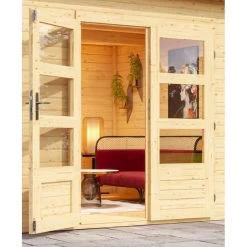 Abri De Jardin En Bois 10,69m² Avec Toit En Gradins - Värmland 1 - Karibu -Jardin Et Extérieur abri de jardin en bois 1069m avec toit en gradins varmland 1 karibu 5