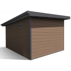 Abri De Jardin En Bois Composite 28mm Aspect Bois 12m² PREMIUM Toit Monopente - Woodlife Garden -Jardin Et Extérieur abri de jardin en bois composite 28mm aspect bois 12m premium toit monopente woodlife garden 3