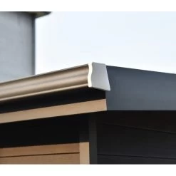 Abri De Jardin En Bois Composite 28mm Aspect Bois 12m² PREMIUM Toit Monopente - Woodlife Garden -Jardin Et Extérieur abri de jardin en bois composite 28mm aspect bois 12m premium toit monopente woodlife garden 4