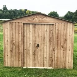 Abri De Jardin En Métal Imitation Bois 4,78m² - DURAMAX -Jardin Et Extérieur abri de jardin en metal imitation bois 475m duramax 1 2