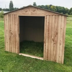 Abri De Jardin En Métal Imitation Bois 4,78m² - DURAMAX -Jardin Et Extérieur abri de jardin en metal imitation bois 475m duramax 1 3