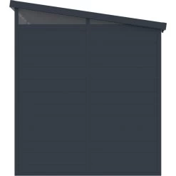 Abri De Jardin En Résine 4,10m² Anthracite Toit Monopente Skylight + Plancher - Jobu -Jardin Et Extérieur abri de jardin en resine 410m anthracite toit monopente skylight plancher jobu 4