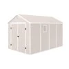 Abri De Jardin En Résine Beige 8,90m² + Kit De Fondation - JOBU