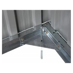 Abri De Jardin Métal 13,6m² WoodTouch Beige + Kit D'ancrage X-METAL -Jardin Et Extérieur abri de jardin metal 136m woodtouch beige kit d ancrage x metal 5