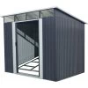 Abri De Jardin Métal 5,64m² Skylight Anthracite + Kit D'ancrage X-METAL -Jardin Et Extérieur abri de jardin metal 562m skylight anthracite kit d ancrage x metal