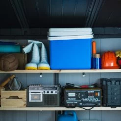 Abri Monopente En Résine Brossée Brossium 7,4m² + Plancher KETER -Jardin Et Extérieur abri en resine brossee monopente brossium 6m plancher keter 3