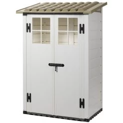 Abri Monopente 1,32m² En PVC Avec Plancher Evo Tuscany 100 – Garofalo -Jardin Et Extérieur abri monopente 132m en pvc avec plancher evo tuscany 100 garofalo 1