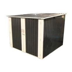 Abri Pour 3 Vélos En Métal Anthracite 3,32m² + Kit D'ancrage X-METAL -Jardin Et Extérieur abri pour 3 velos en metal anthracite 332m kit d ancrage x metal 2