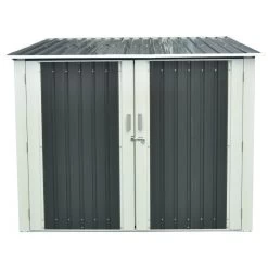 Abri Pour 3 Vélos En Métal Anthracite 3,32m² + Kit D'ancrage X-METAL -Jardin Et Extérieur abri pour 3 velos en metal anthracite 332m kit d ancrage x metal 5