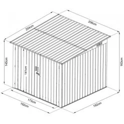 Abri Pour 4 Vélos En Métal Anthracite 4,2m² + Kit D'ancrage X-METAL -Jardin Et Extérieur abri pour 4 velos en metal anthracite 42m kit d ancrage x metal 4