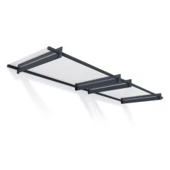 Auvent Marquise En Acrylique Gris Clair NANCY™ 3000 – Canopia By Palram -Jardin Et Extérieur auvent marquise en acrylique gris clair nancy 3000 canopia 2