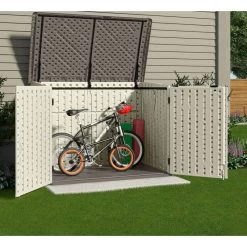 Coffre Multifonctions En PE 35mm 2000L + Plancher SUNCAST -Jardin Et Extérieur coffre multifonctions en pe 35mm 2000l suncast 2