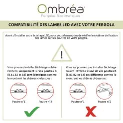 Kit éclairage 2 Lames Anthracite LEDS 3m + Télécommande Pour Pergola Ombrea -Jardin Et Extérieur kit eclairage 2 lames leds 3m telecommande pour pergola ombrea 3