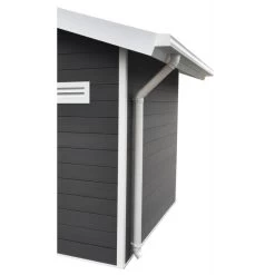 Kit Gouttières Blanc - Pack Prêt à La Pose Pour Abri PREMIUM Woodlife Garden Double Pentes Longueur 4m