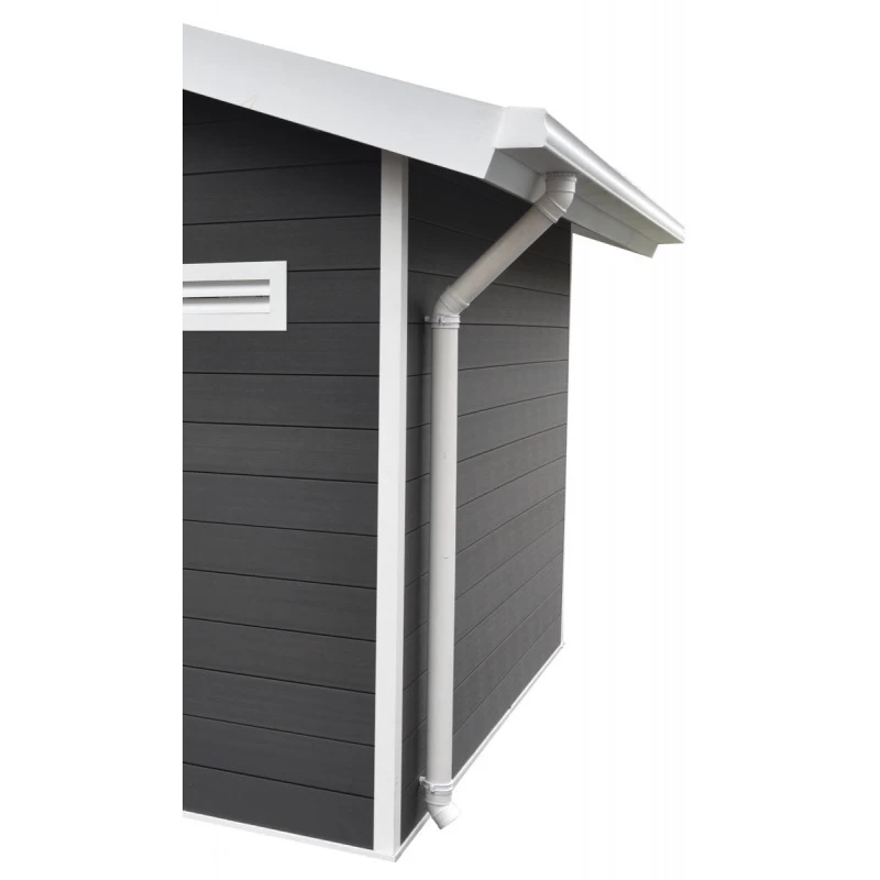 Kit Gouttières Blanc - Pack Prêt à La Pose Pour Abri PREMIUM Woodlife Garden Double Pentes Longueur 4m 3 Kit Gouttières Blanc - Pack Prêt à La Pose Pour Abri PREMIUM Woodlife Garden Double Pentes Longueur 4m