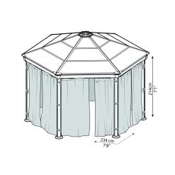 Moustiquaire En Polyester Léger Pour Pergola Roma™ Et Monaco™- Palram - Canopia -Jardin Et Extérieur moustiquaire en polyester leger pour pergola roma palram 2