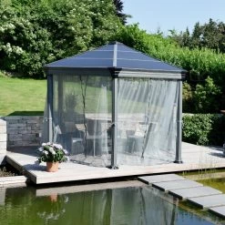 Moustiquaire En Polyester Léger Pour Pergola Roma™ Et Monaco™- Palram - Canopia -Jardin Et Extérieur moustiquaire en polyester leger pour pergola roma palram 4