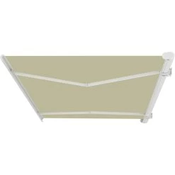 Store Banne Motorisé 400x300cm LUXO Toile Polyester Beige - X-METAL -Jardin Et Extérieur store banne motorise 400x300cm luxo toile polyester beige x metal 2