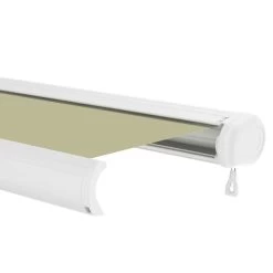 Store Banne Motorisé 400x300cm LUXO Toile Polyester Beige - X-METAL -Jardin Et Extérieur store banne motorise 400x300cm luxo toile polyester beige x metal 5