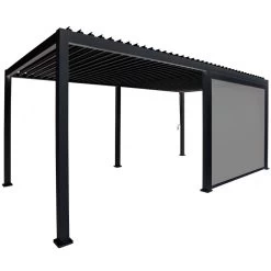 Store Latéral Anthracite 300cm Pour Pergola Bioclimatique En Alu Ombrea -Jardin Et Extérieur store lateral anthracite 300cm pour pergola bioclimatique en alu ombrea 4