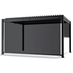 Store Latéral Anthracite 370cm Pour Pergola Bioclimatique En Aluminium X-METAL -Jardin Et Extérieur store lateral anthracite 370cm pour pergola bioclimatique en aluminium x metal 2