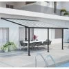 Toit De Terrasse En Aluminium Gris 3x5,46m + PC 16mm Olympia - Palram - Canopia -Jardin Et Extérieur toit de terrasse en aluminium gris 3x546m pc 16mm olympia palram